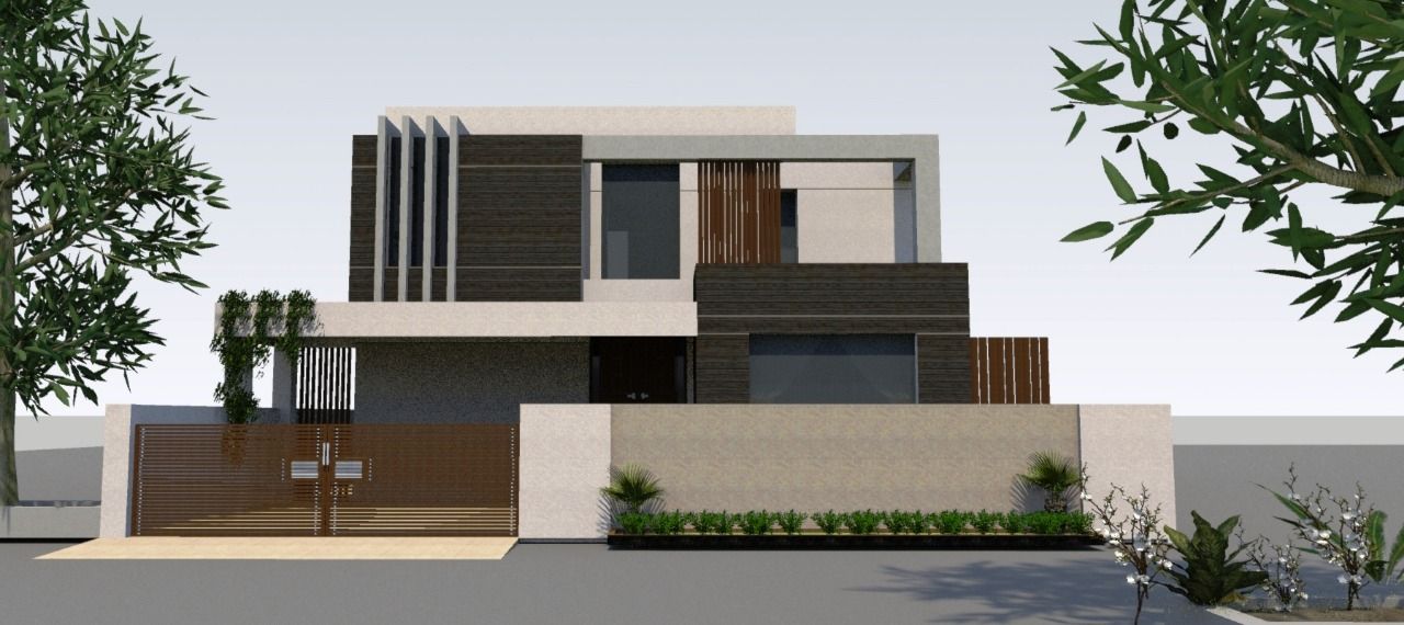 3D front elevation design by Bunyad Allied